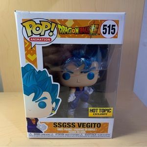 Funko Pop Dragon Ball Z SSGSS Vegito #515 Anime Vinyl Figure Hot Topic Exclusive